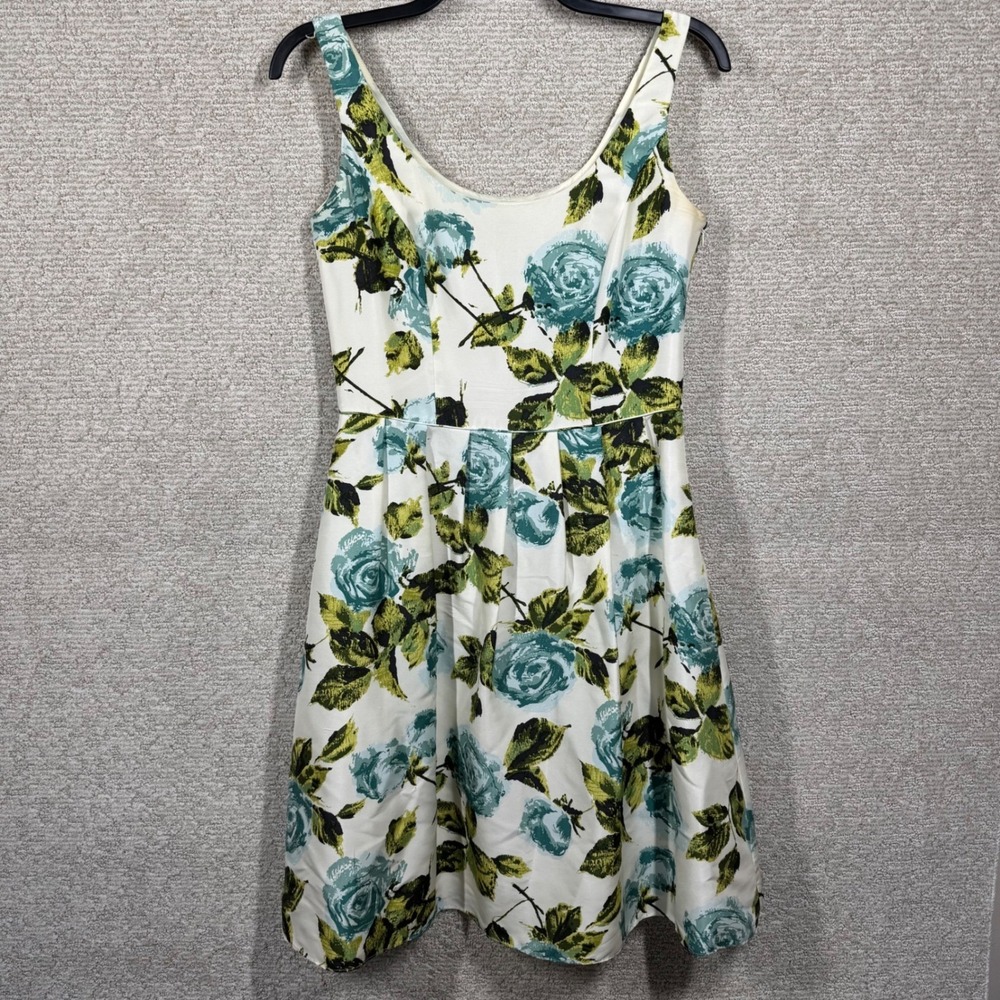 Ann Taylor Silk Floral Print Dress‎ Women's 10 Elegant Feminine Church Wedding